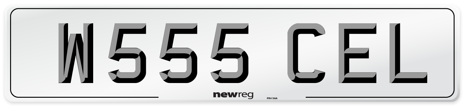 W555 CEL Number Plate from New Reg